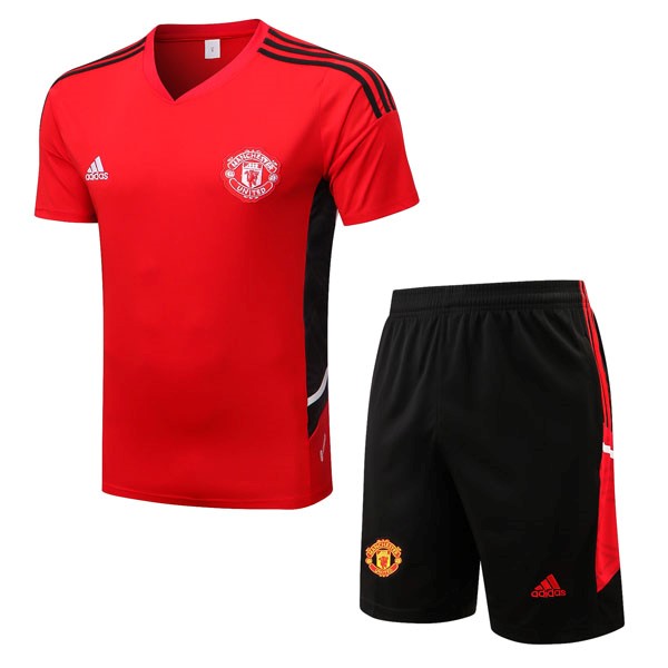 Camiseta Entrenamiento Manchester United Conjunto Completo 2022 2023 Rojo